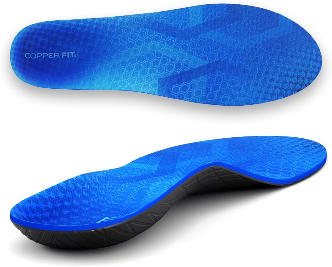 Copper Fit Arch Relief Orthotics – Plantar Fasciitis, Flat Feet – Adaptive, Comfortable Arch Support – Low to High Arches – Absorb Shock – Insoles for Men and Women