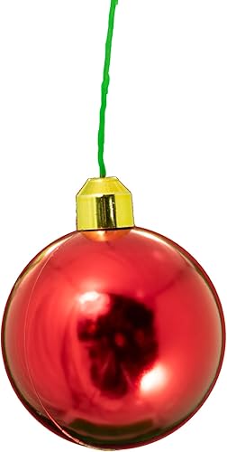 Miniatura 5 de Adornos de bolas de Navidad de plástico rojo brillante, decoraciones colgantes irrompibles para interiorexterior (70 mm)