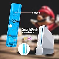 Vista 51 de Yosikr Controller for Wii, Remote Controller for Wii with Silicone Case and Wrist Strap Compatible for Wii/Wii U (2 Pack, White and White)