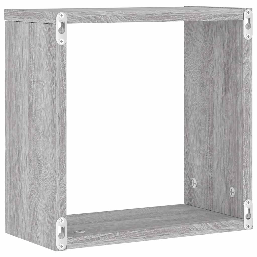 Set di 6 scaffali da parete a forma di cubo, eleganti mensole da parete in legno per soggiorno, ufficio e corridoio, mensole sospese salvaspazio per decorazioni e libri, 30 x 15 x 30 cm