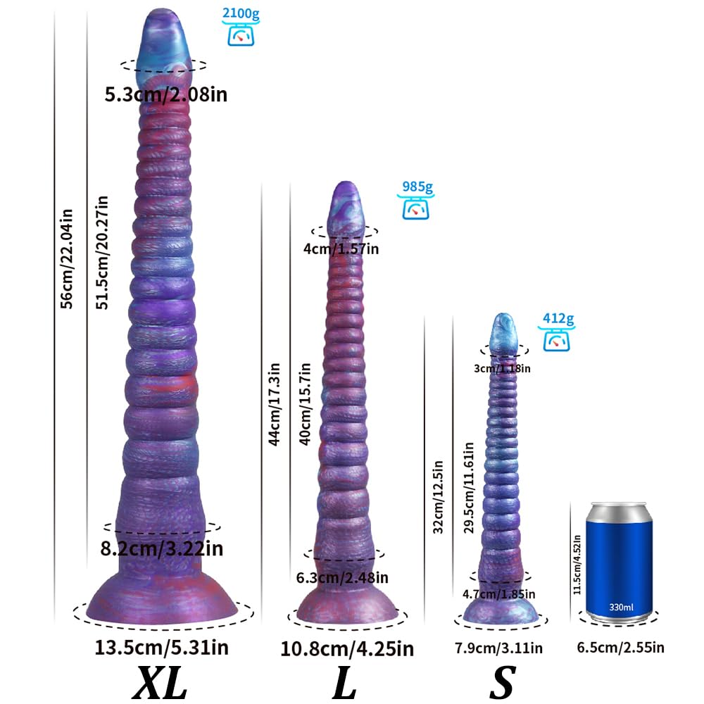 Gienocy 22in ilicone Super Long Tentacle Anal Dildo Butt Plug Strong Suction Cup Realistic Monster Octopus Dildos Anal Vaginal Prostate Massage G-Spot Sex Toys for Beginner Advanced Men Women (S): L