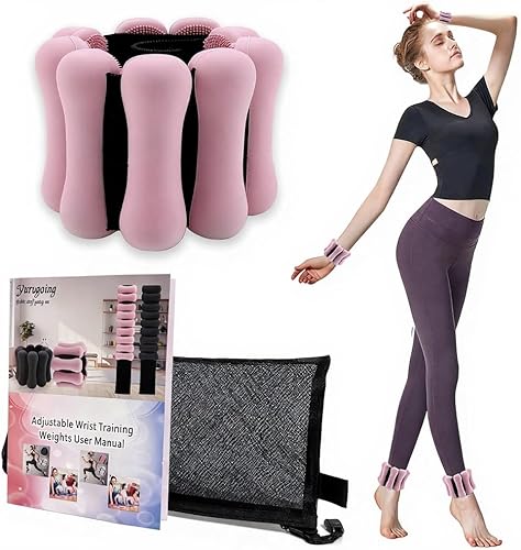 Pesas ajustables antideslizantes para muñeca y tobillo para mujeres-Pesas de tobillo 2 libras1 libra cada pierna para mujeres y hombres