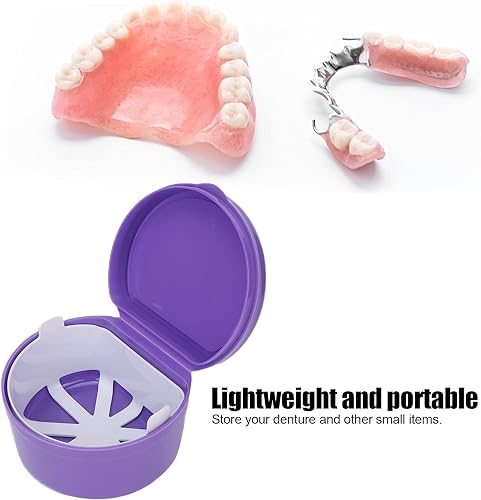 Miniatura 5 de Estuche de retención de dentadura, caja de contenedor portátil Caja de dentadura Caja de almacenamiento de prótesis
