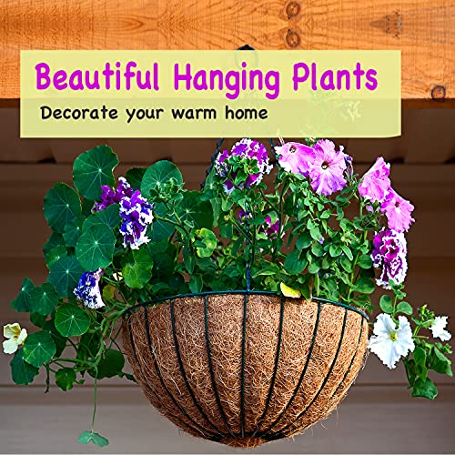 image for LAVEVE Coco Coir Liner Replacement for Plant Hanging Basket, 2 PCS 12 