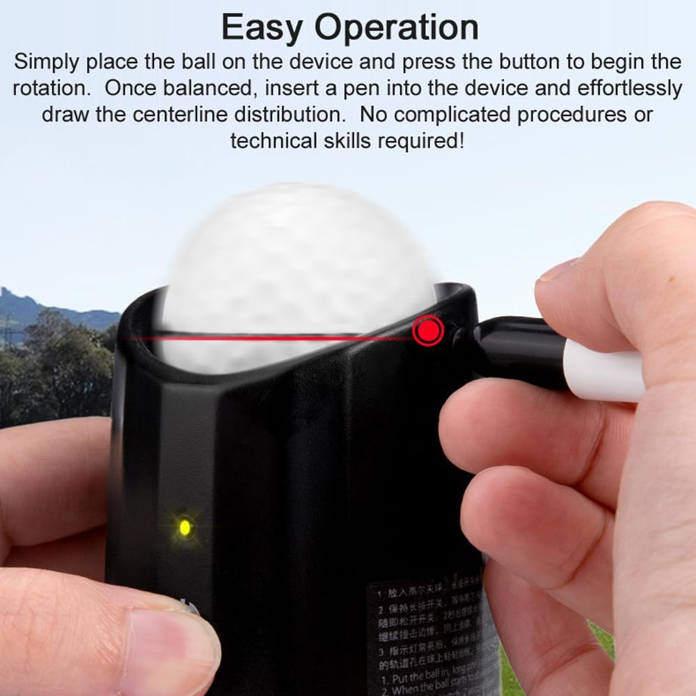 PGM Electric Golf Scriber Ball Alignment Line Marking Tool Gravity Distribution Line Finder with 1 Pen for Golf Equipment