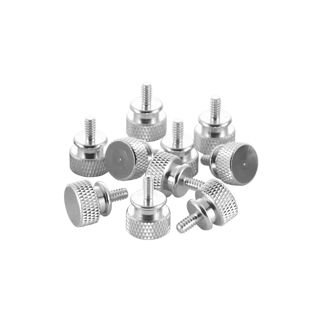 Aluminum Thumbscrews - Silver, Pack of 10 -1 Aluminum Thumbscrews - Silver, Pack of 10 -1