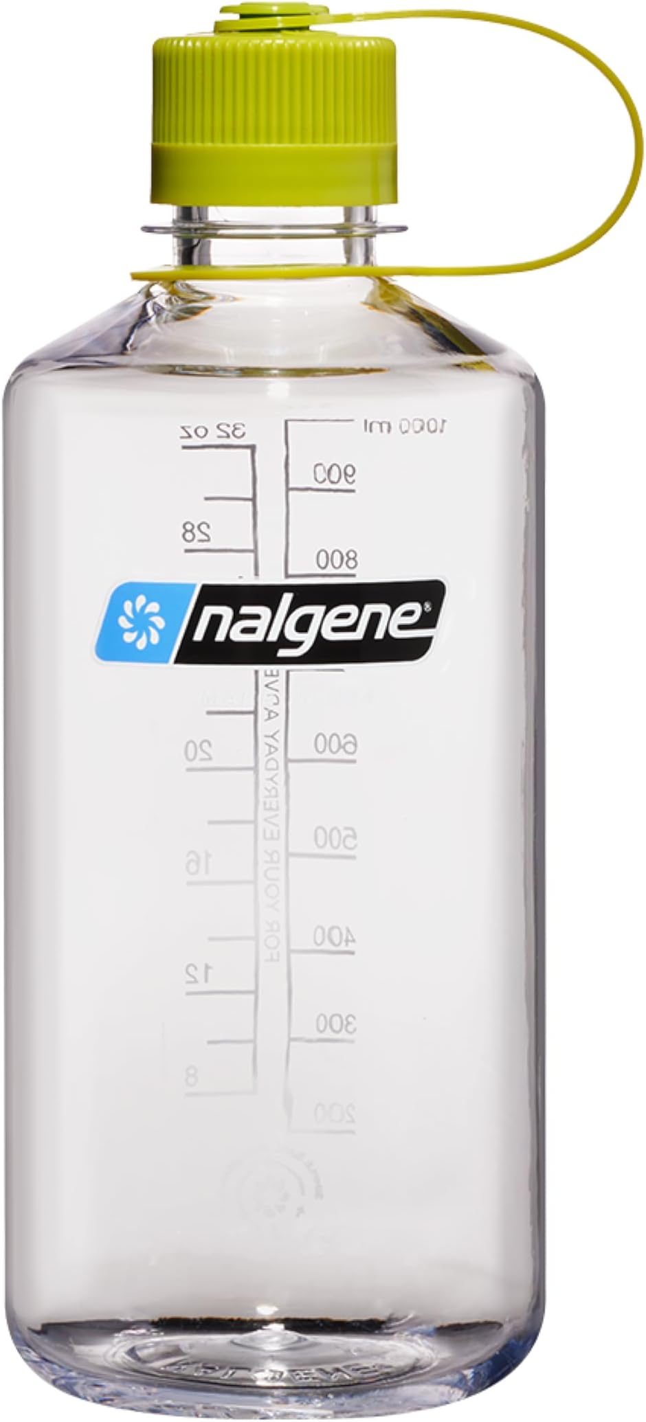Nalgene 32 oz Narrow Mouth Water Bottle | BPA-Free, Durable & Leak Proof, Lightweight Bottle for Hiking, Gym & Travel, Clear