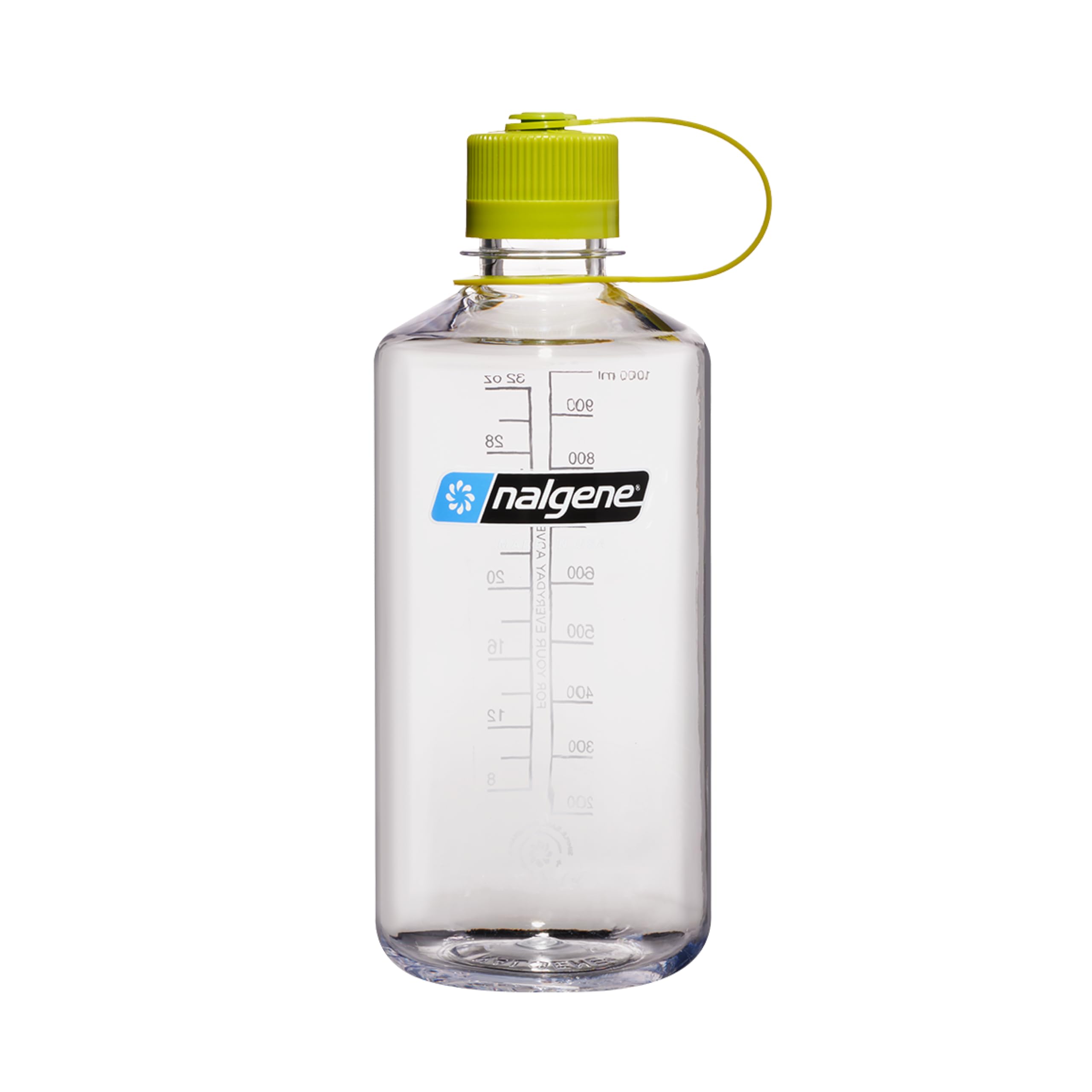 Nalgene Sustain Tritan BPA-Free Water Bottle Made with Material Derived from 50% Plastic Waste, 32 OZ, Narrow Mouth, Clear