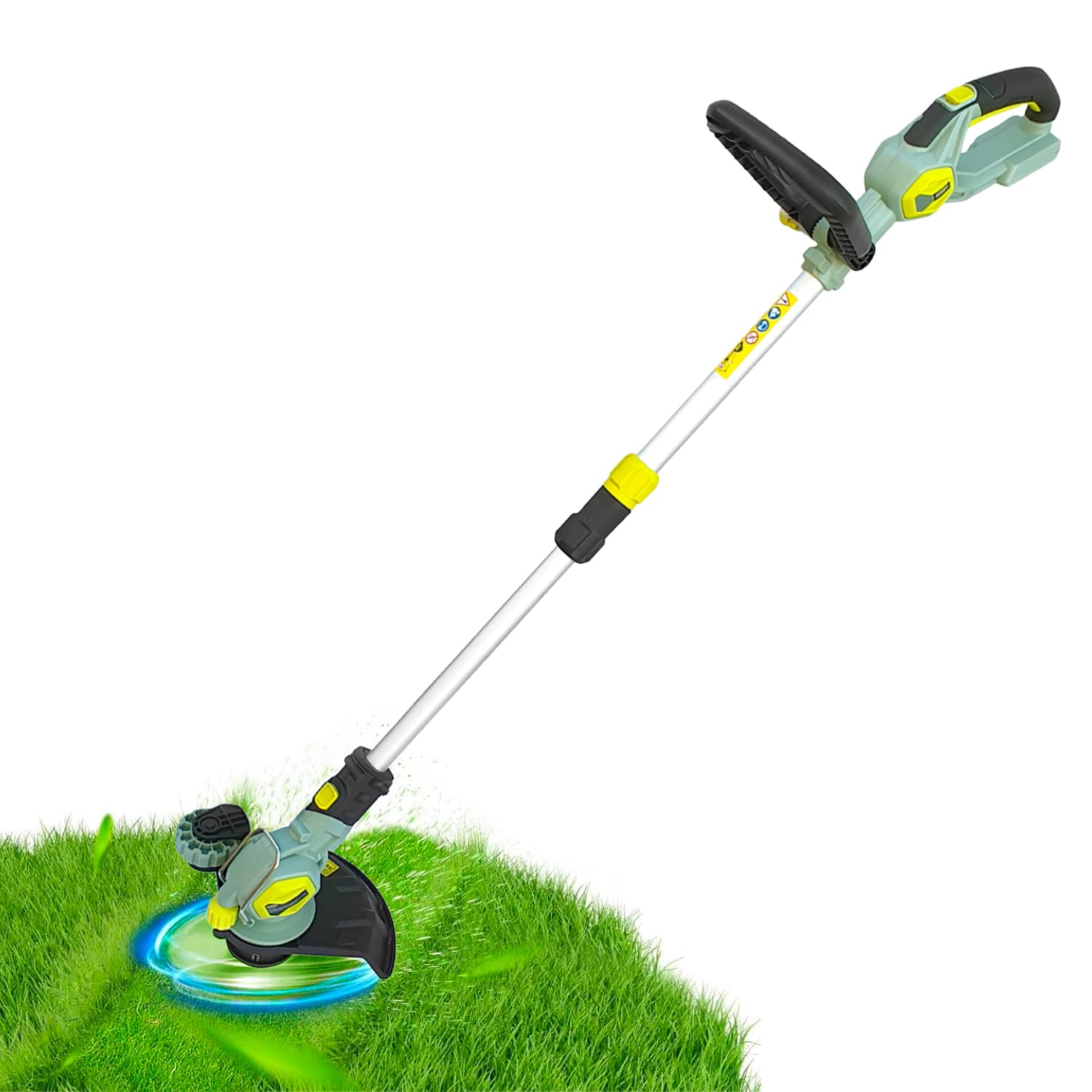 Podkaszarka do trawy z uchwytem wysuwanym do 120 cm, teleskopowa, 20 V z obrotową głowicą 90° - akumulatorowa podkaszarka, z cewką TAP&GO i hamulcem elektronicznym, 23 x 115 x 30 cm, bateria nie