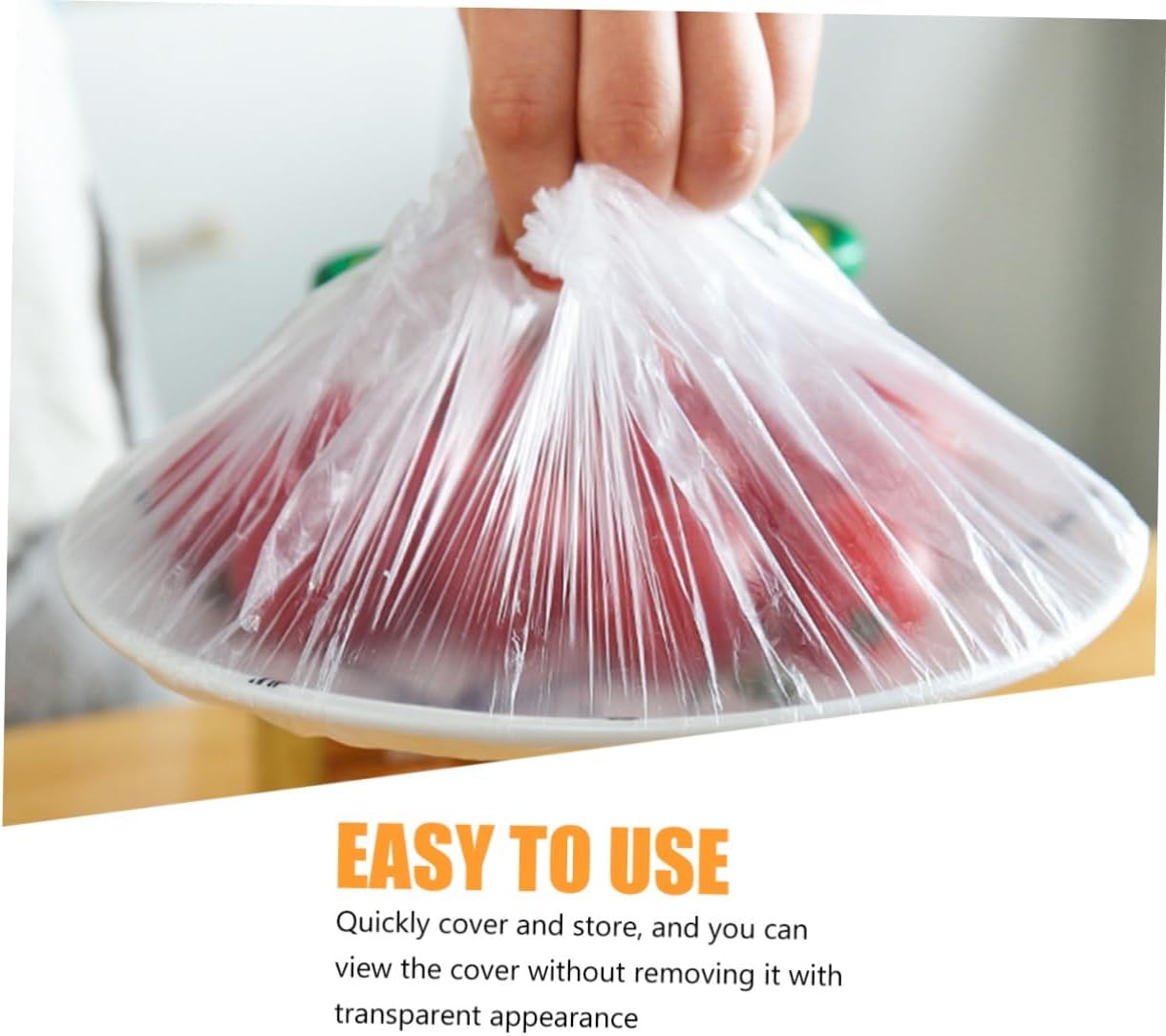 PRETYZOOM 300pcs Elastic Food Preservation Bags Disposable Plastic Wrap for Kitchen and Fridge Smell Food Covers for Leftovers and Meal Storage for Outdoor Use