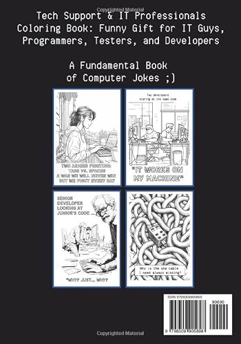 Tech Support & IT Professionals Coloring Book: Funny Gift for IT Guys, Programmers, Testers, and Developers: A Fundamental Book of Computer Jokes – vue 2