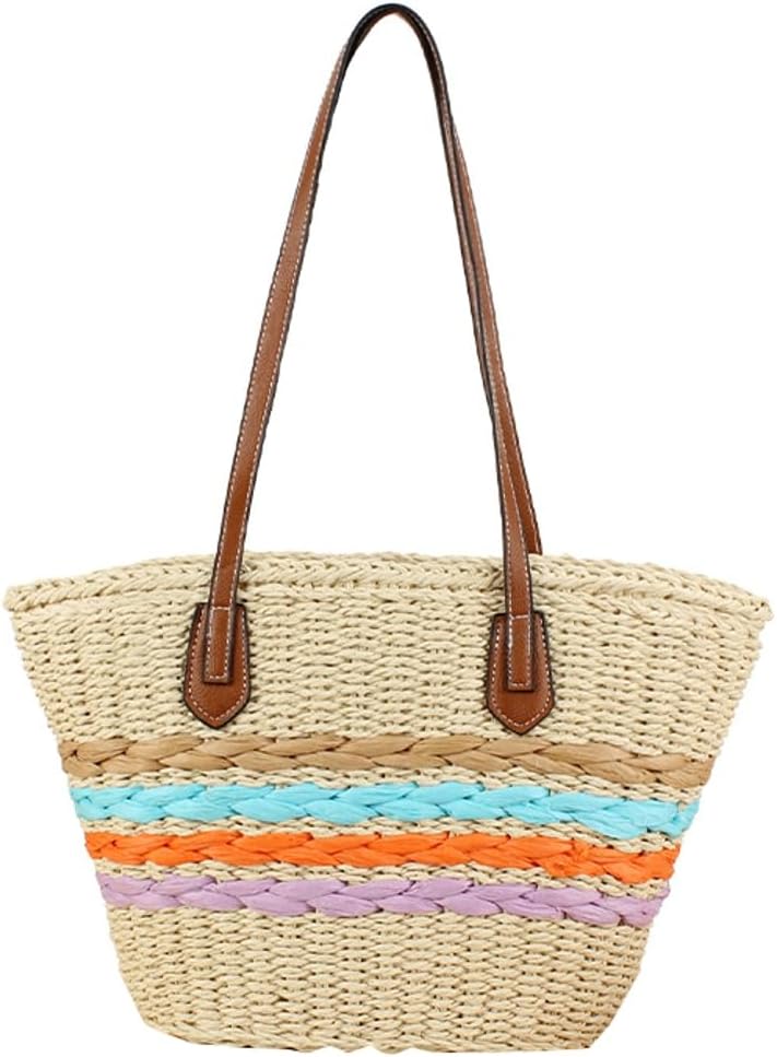 2026 Summer Straw Tote Bag for Women Beach Bags Crossbody Bag Purse Weave Shoulder Handbag Summer Vacation