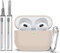 Vista 755 de Funda para AirPods Pro con kit de limpieza, funda de silicona suave para Apple AirPod Pro de 1ª/2ª generación, accesorios de funda AirPods Pro/Pro 2