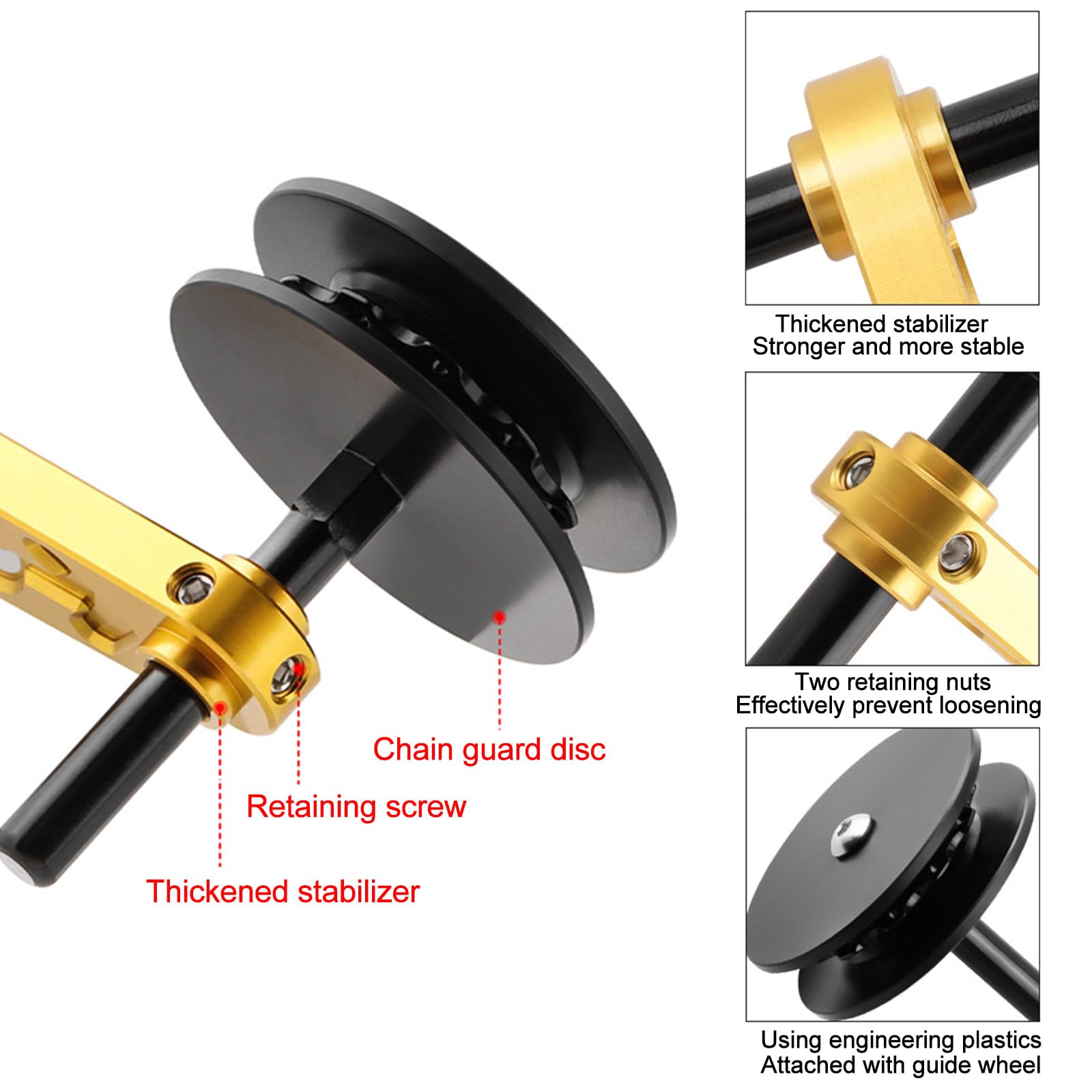 Lot De 2 Tendeurs De Chaîne Vélo En Alliage Aluminium 10mm - Pour BMX, Fixie Et Vélo à Une Vitesse