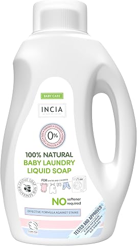 INCIA%100 Doğal Bebek Çamaşır Sabunu Bitkisel Deterjan Kendinden Yumuşatıcılı Lavanta 750 ml