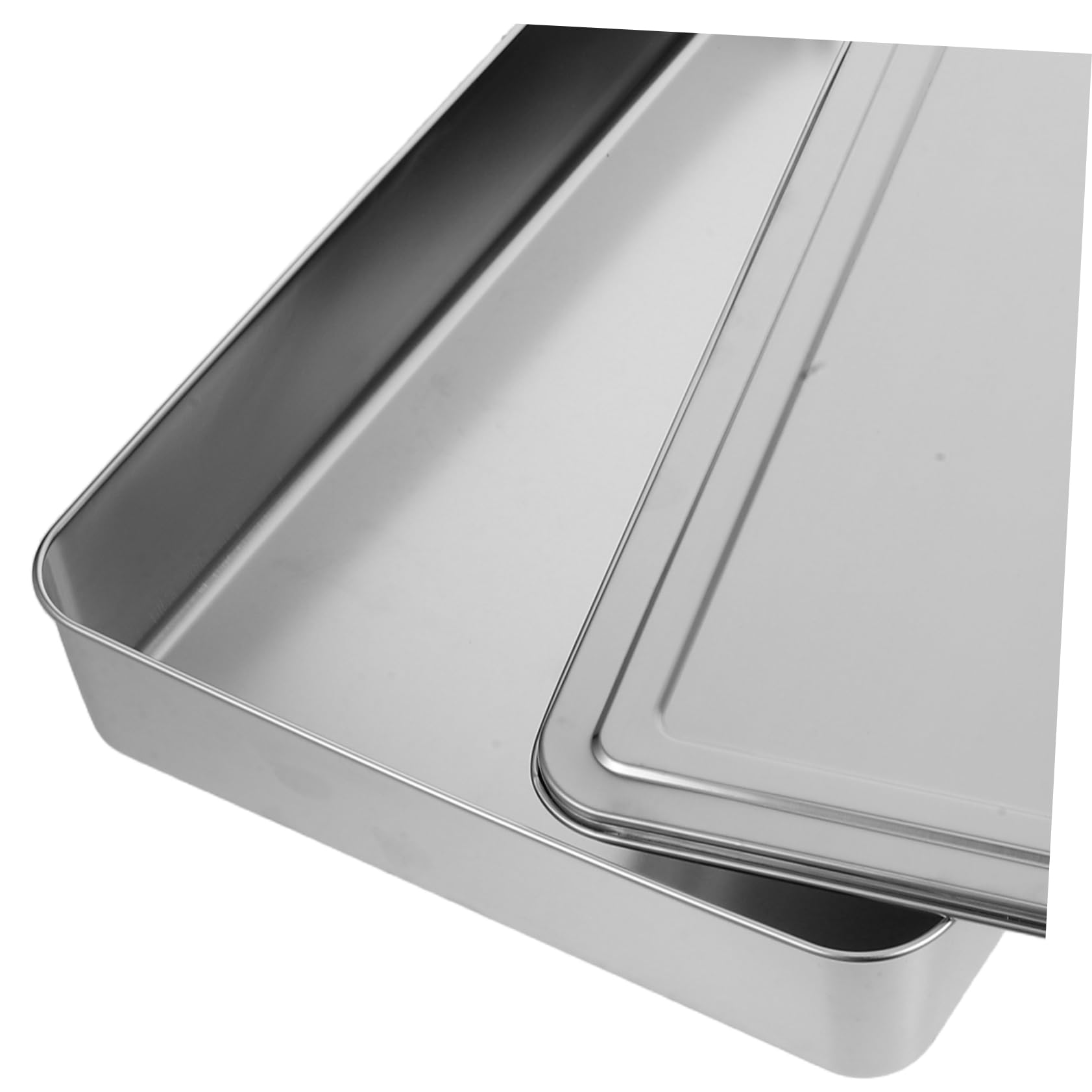 Alipis Moule à Pâtisserie Rectangulaire Avec Couvercle Acier Inoxydable Pour Brownies Gâteaux Et Plats Mijotés Convient Aux Fours