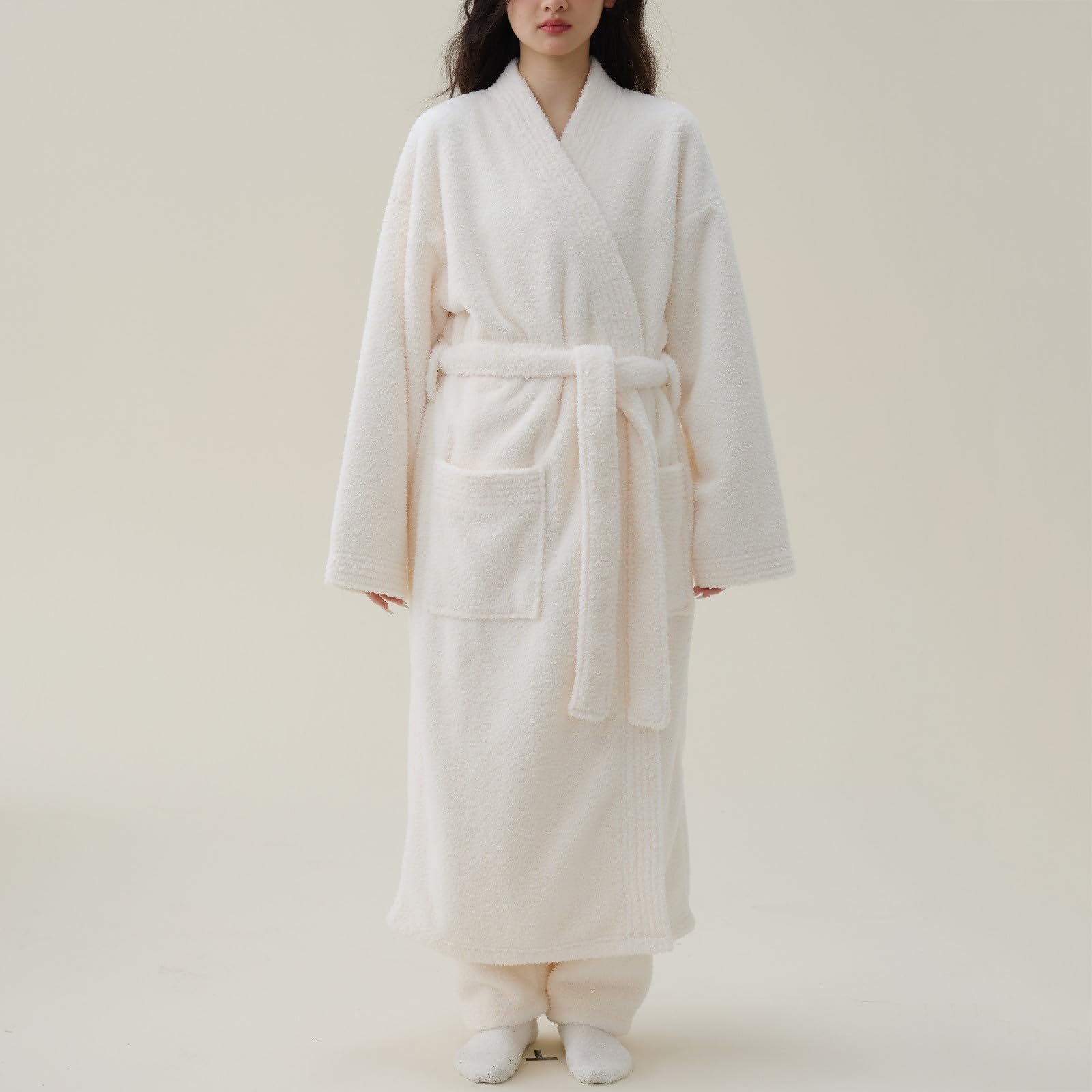Generico Donna Accappatoio in Microfibra Spugna Velluto bambù Cotone Microfibra Vestaglia Idee Regalo per Lei Vestaglia Donna Invernale