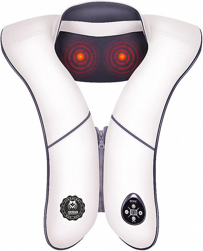 Electronic Massage Shawl Cervical Vertebra Massagem Deep-Vibration Heated Massage Wrap Knock Back Massage Relax Device as the pic UK 220V