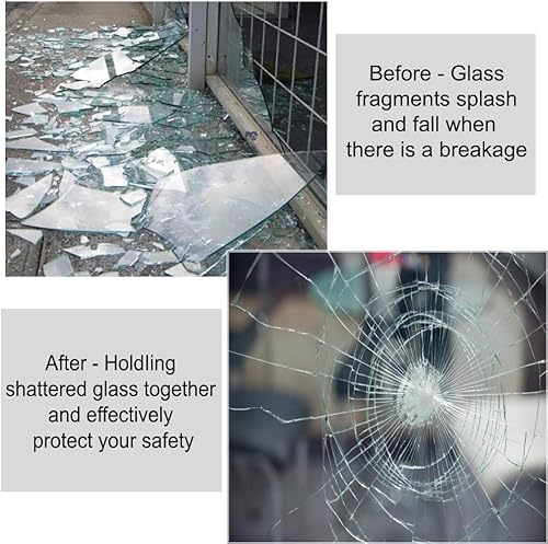 Miniatura 5 de Película de seguridad transparente para ventana, adhesivo antiroturas, protección de vidrio, control de calor, anti rayos UV, para el hogar y la