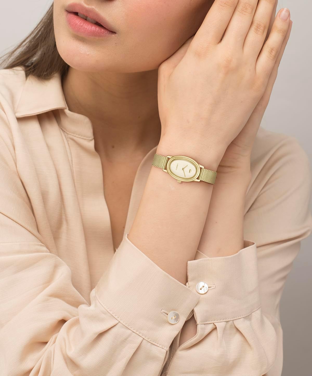 Lacoste Parisienne Women's 2H Watch – Oval Case, Fluted Bezel, Quartz Movement, Double Wrap Smooth Leather Strap, Chic and Minimalist Design - Gift for Her - Image 5