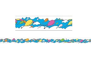 Eureka Dr. Seuss Oh the Places Balloons Deco Trim, Adds Playful Ambiance to Any Setting