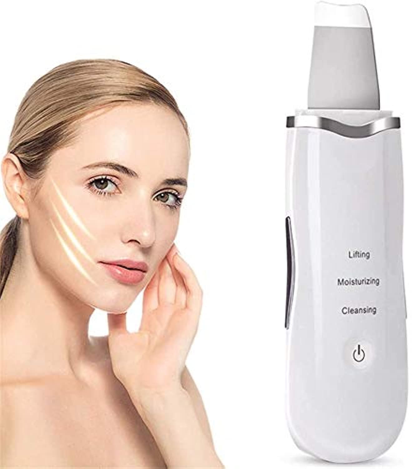 OOOUSERechargeable Ultrasonic Skin Scrubber Face Spatula Extractor for Deep Cleansing