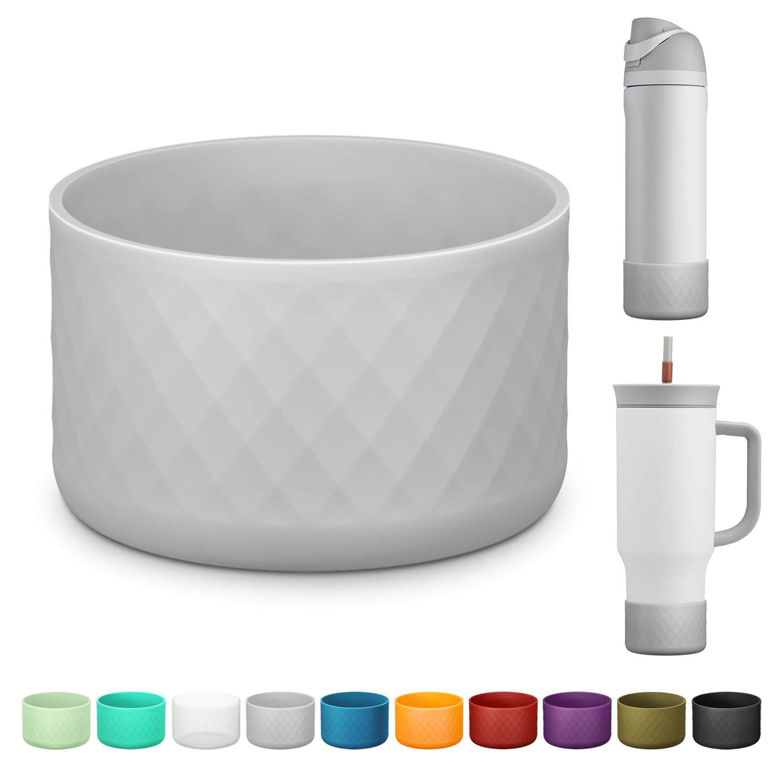 Silicone Boot for Owala Water Bottle 24 oz 32 oz 40 oz, Anti-Slip Protective Sleeve for FreeSip/Twist/Flip Stainless Steel Water Bottles Accessories