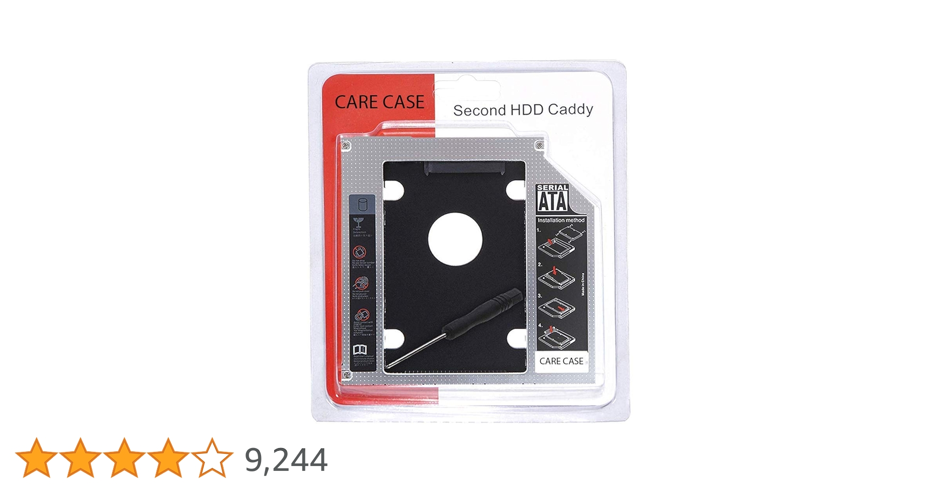 CARECASE® Universal 9.5mm SATA to SATA 2nd SSD HDD Hard Drive Caddy Adapter Tray Enclosures Compatible with DELL, HP, Lenovo ThinkPad, ACER Gateway, ASUS, Sony, Samsung, MSI, Laptop (for SSD and HDD) CARECASE® Universal 9.5mm SATA to SATA 2nd SSD HDD Hard Drive Caddy Adapter Tray Enclosures Compatible with DELL, HP, Lenovo ThinkPad, ACER Gateway, ASUS, Sony, Samsung, MSI, Laptop (for SSD and HDD)
