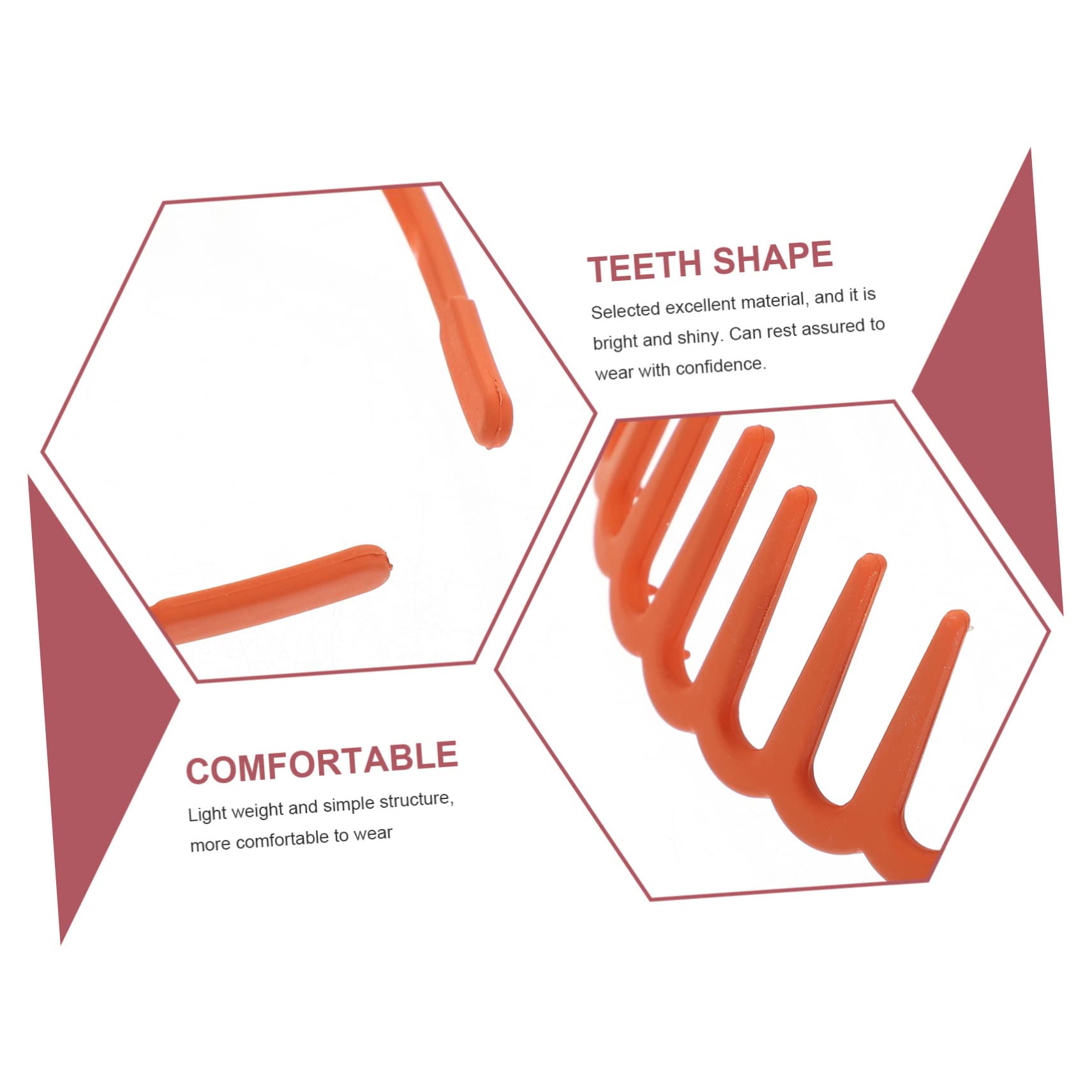 FRCOLOR Fasce Bandana Pz Dentata Per Denti Di Squalo Fasce Per Le Donne Fissatore Per Frangia Ragazza Cerchietti Per Cerchietti a Mancare Plastica Delicato Brina Lo Squalo