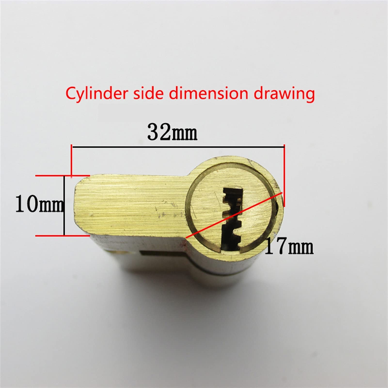 Wkładka bębenkowa, Zamek cylindryczny AB do drzwi dwustronnie otwieranych, w całości miedziany, z wielokolorowymi kluczami, 65-90 mm(75mm37.5add37.5)