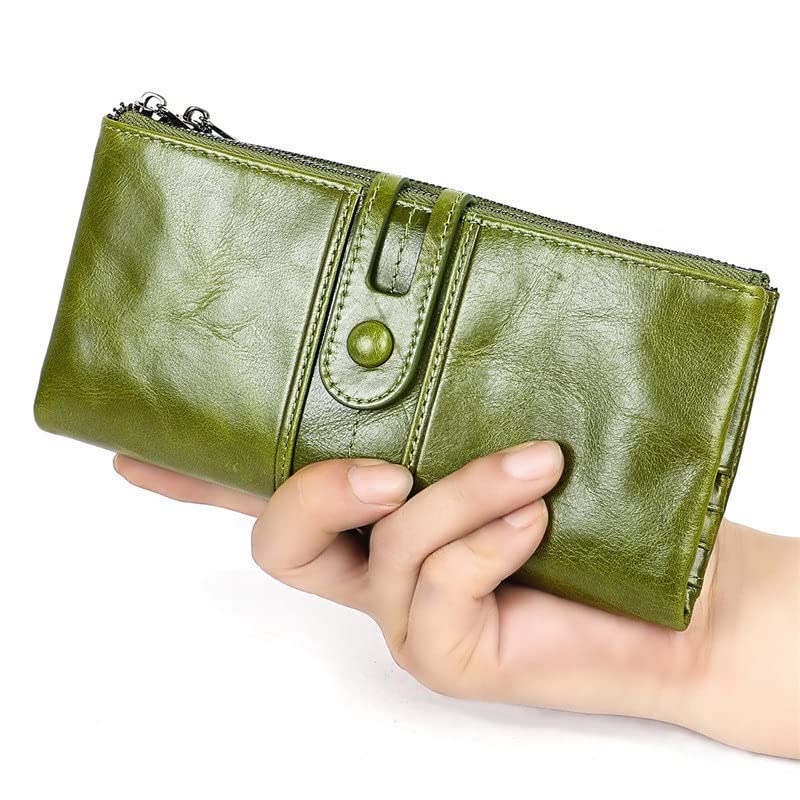Wallets,Men Purses Long Zipper Genuine Leather Male Clutch Bags with Cellphone Holder Card Holder Wallet4