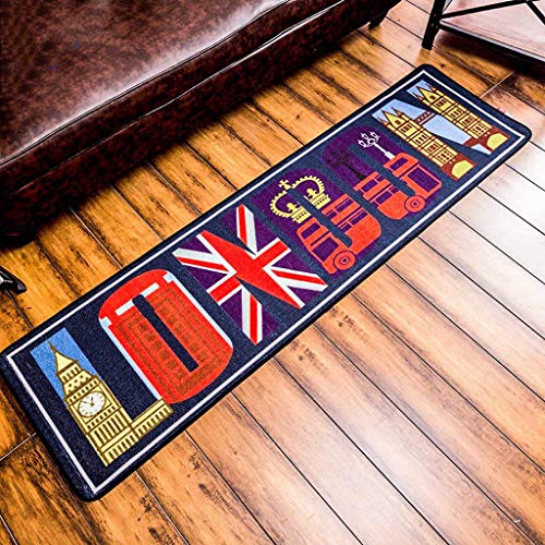 SED Alfombra-Absorción de Agua Mesa Ordenador Sofá Alfombra Carel Estados Unidos y Gran Bretaña Lunou London Cama de Belleza Alfombra Tapetes de Cocina Antideslizante Tiras Estera de la Puerta desliz