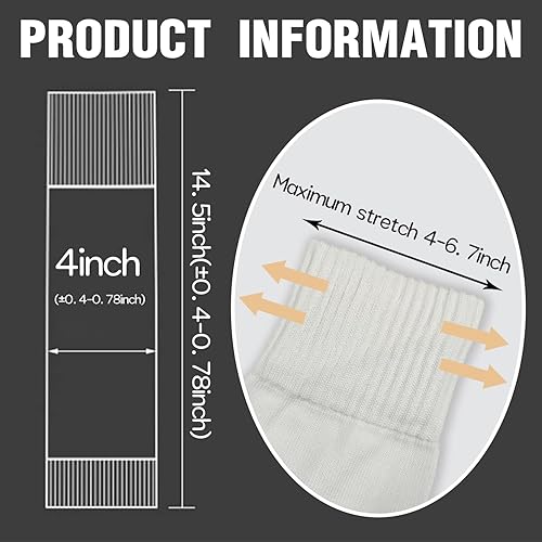 Miniatura 4 de Paquete de 2 calcetines de compresión para pantorrilla, sobre la pantorrilla, fútbol, béisbol, baloncesto, rugby, lucha libre