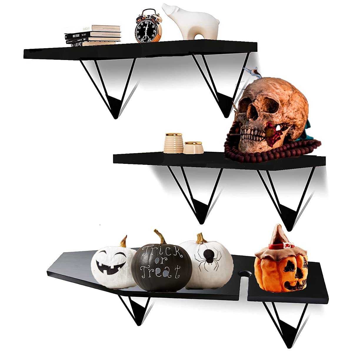 Waterproof Painted Wood Coffin Bath Tray for Goth Bathroom Decor