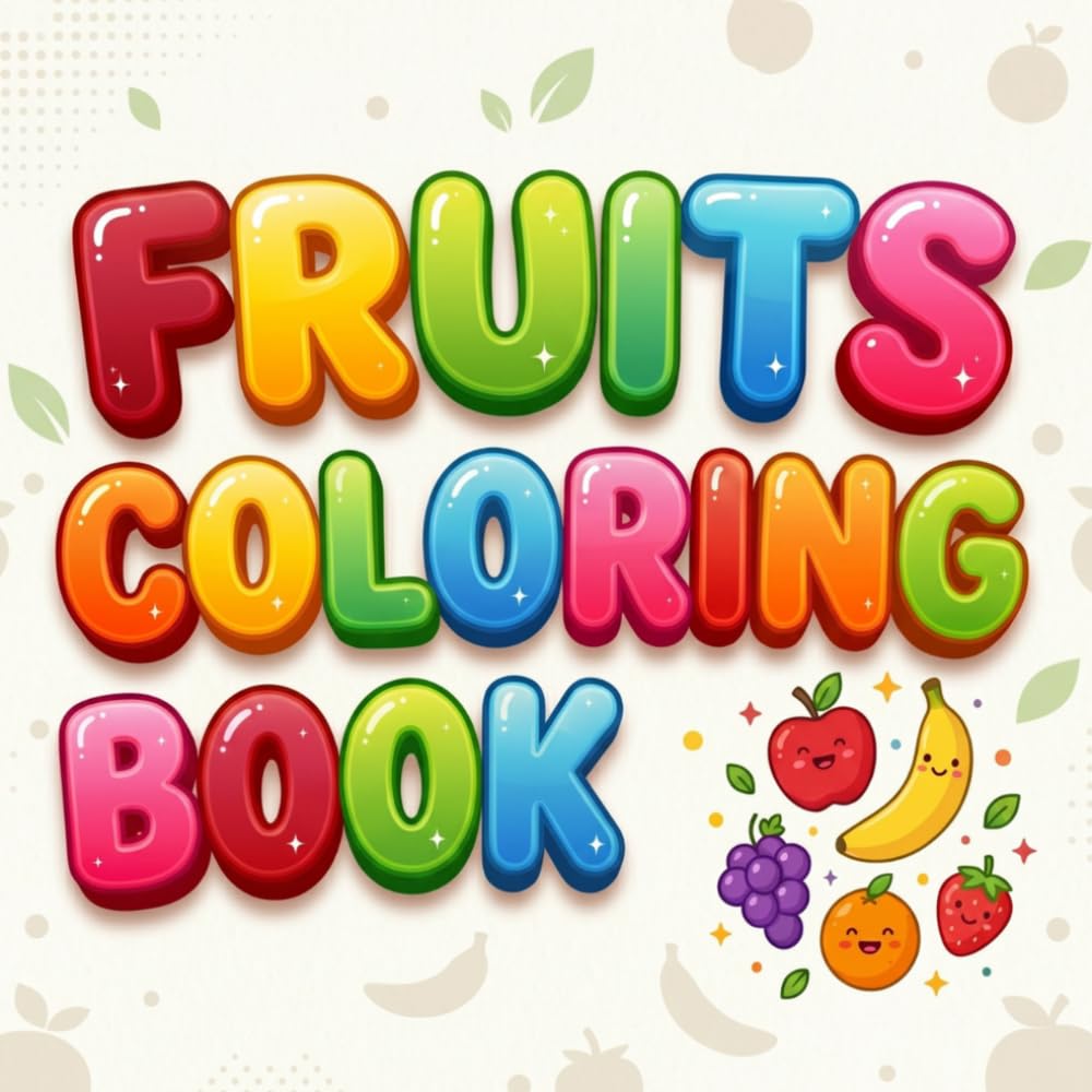 Fruits Coloring Book for Kids: Fun and Easy Fruit Illustrations for Toddlers and Preschoolers | 20+ Large Coloring Pages including Apple, Banana, and Exotic Fruits
