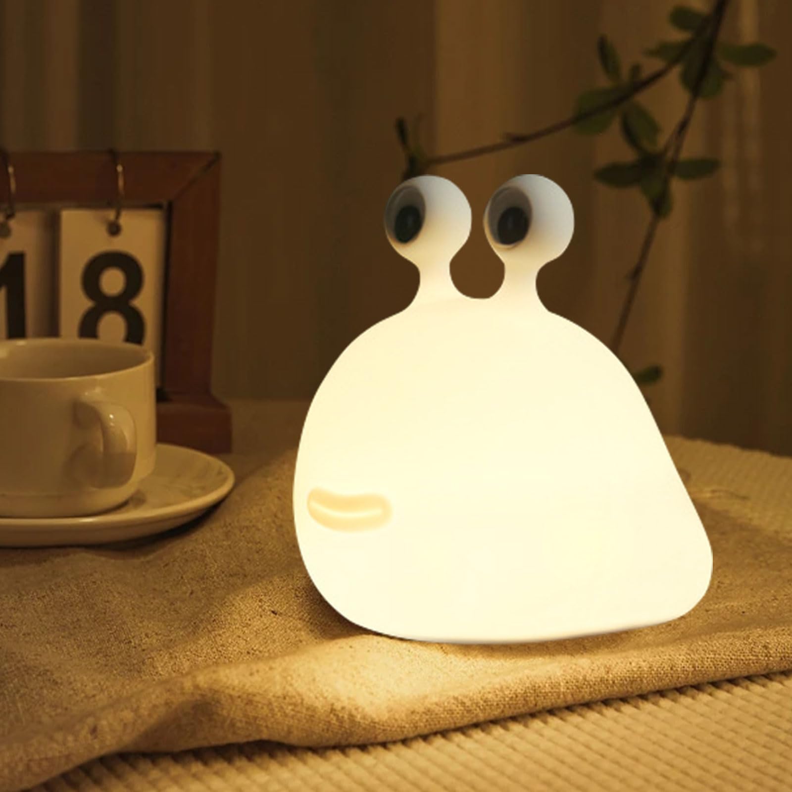 Slug Night Light Slug Lamp dla dzieci, bez BPA ABS i silikonowa lampa do łazienki, regulowana jasność i automatyczne wyłączanie, zabawny prezent na noc dla chłopców dziewczynek