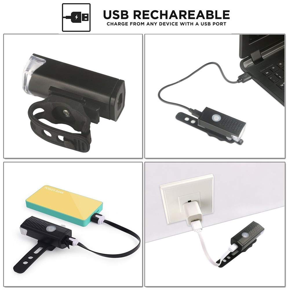 Luce per bicicletta Luci per bicicletta Luci per bici ricaricabili Fari per mountain bike a LED Fari per bici da notte Luci di ricarica USB little surprise