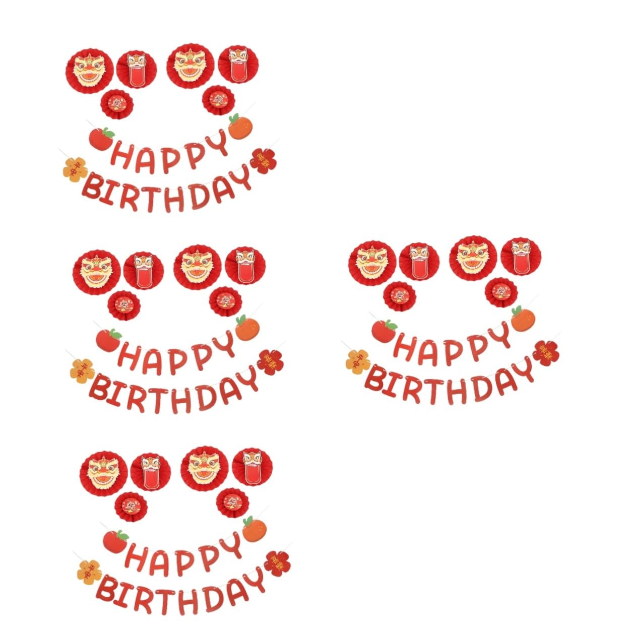 PRETYZOOM 4 Juegos De De Danza Del Banner De Fiesta De Cumpleaños Banderines De Feliz Cumpleaños Banner De Feliz Decoración Personalizada De