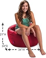 Vista 413 de Posh Creations Puf estructurado cómodo para jugar, leer y ver la televisión, Malibu Lounge, tela de lona para colorear, criaturas