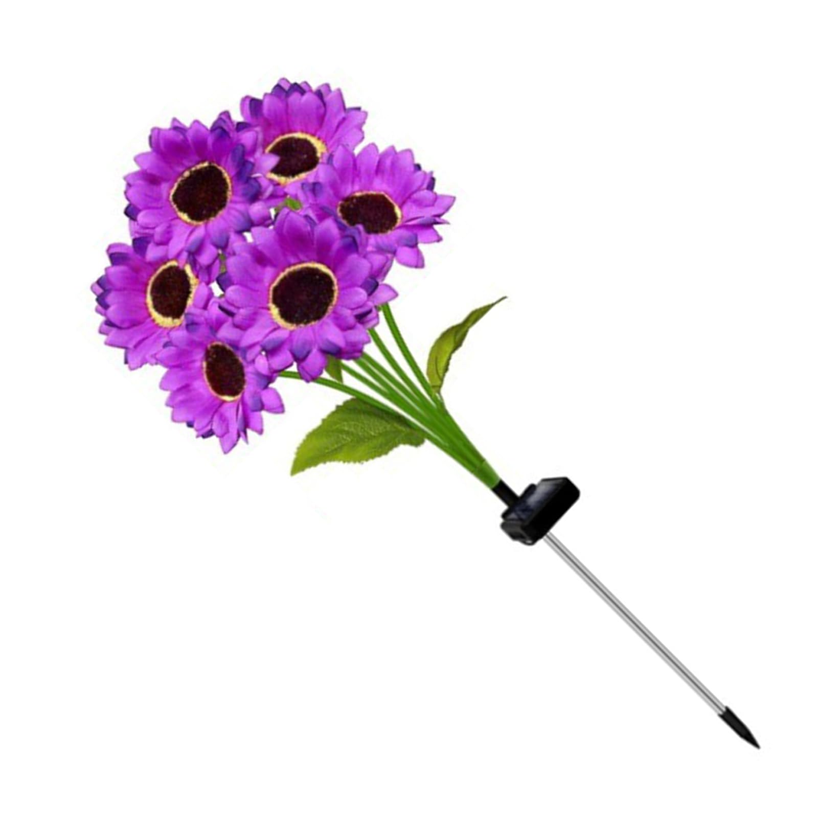Drtlpmb A Garden Walkway Solar Light, Six Head Sunflower Design With Warm Led Floral Glow, Bendable Branches, 29 Inch Yard Decoration For Patio Borders Sunflower Stake Light Outdoor Garden Glow