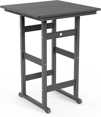 Adirondack Outdoor Bar Table,40.8“ Height Durable HDPE Composite, Weather Resistant,