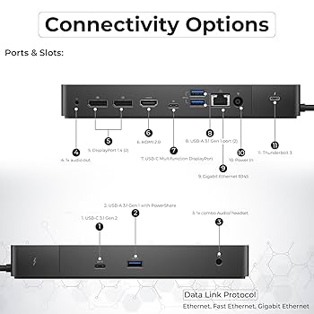 DELL WD19TBS Thunderbolt ドッキングステーション Amazon.com: Dell WD19TBS Thunderbolt Dock Bundle - 4K