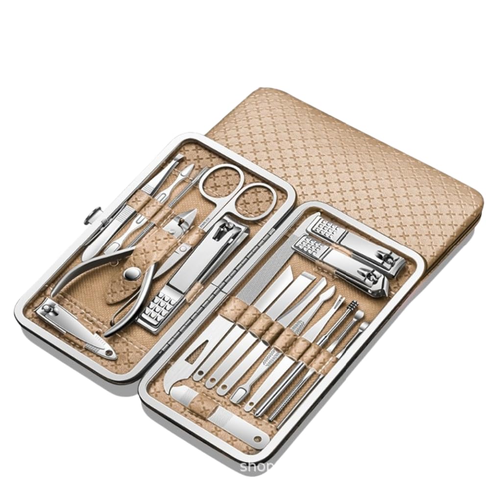 Nail Manicure Tool cuticle pliers Stainless steel Nail clipper Nail clipper Tool Set Nail clipper Set Golden)