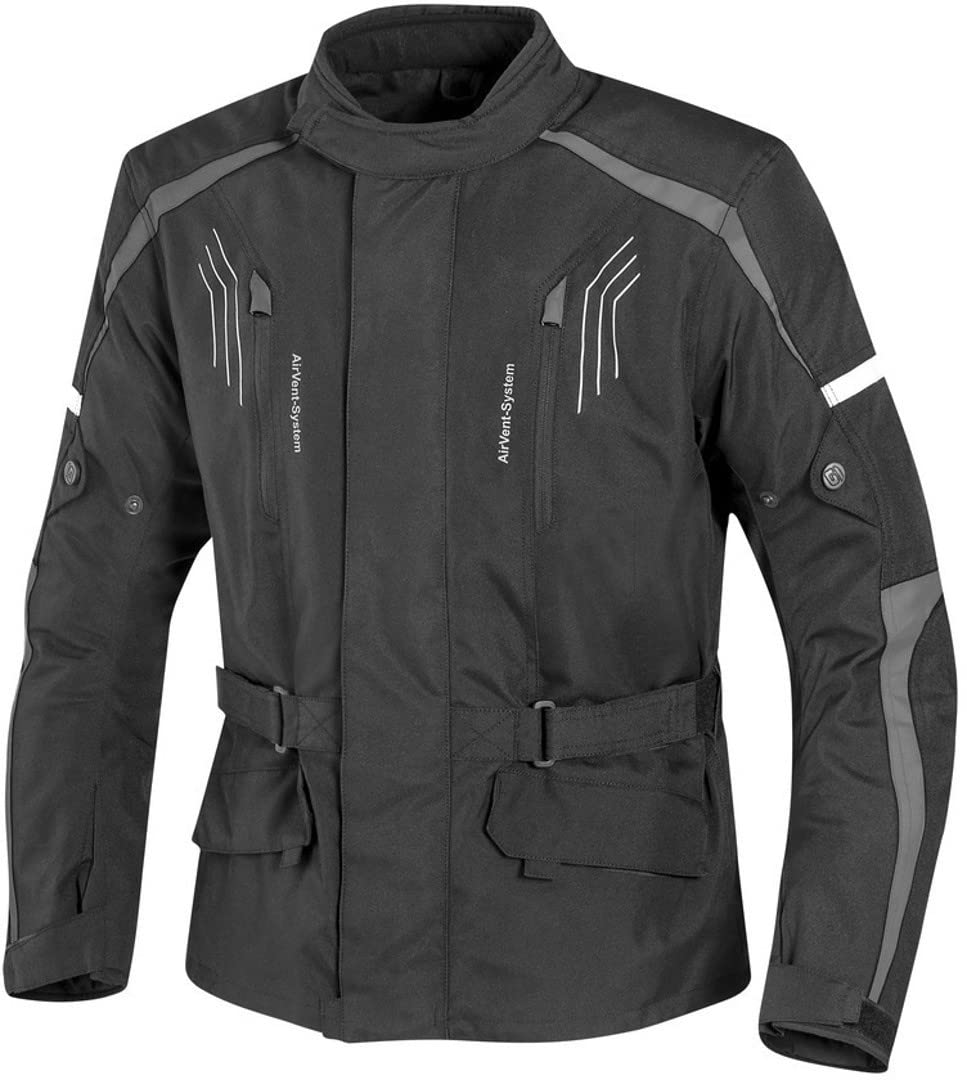 GMS Dayton Giacca tessile moto, nero/grigio, L