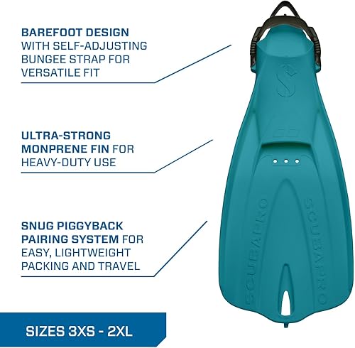 Miniatura 4 de SCUBAPRO GO Travel - Aleta de buceo para esnórquel y natación, correa de talón abierta