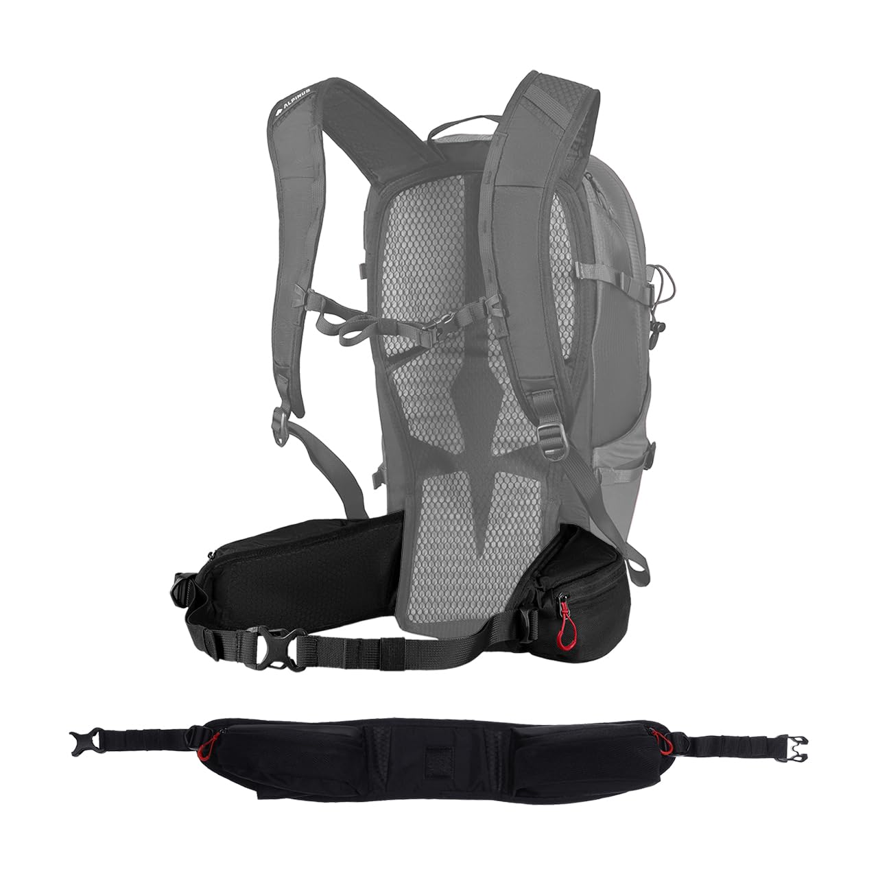 Alpinus - Negoiu 20L Plecak turystyczny, plecak sportowy i outdoorowy, trekkingowy z materiału odpornego na ścieranie, na jednodniowe wycieczki, plecaki turystyczne, ergonomiczny- ciemnoczerwony