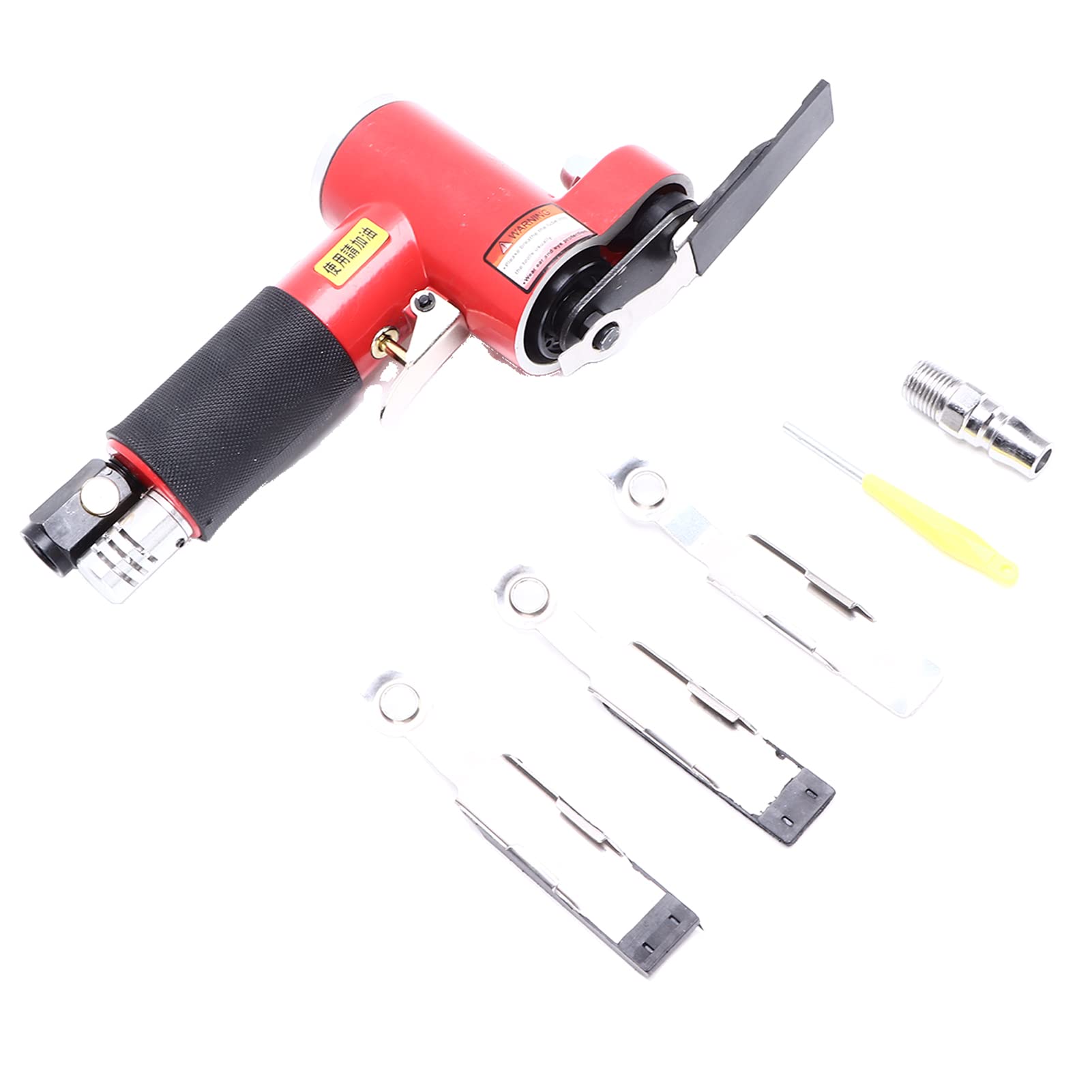 Pulidora neumática KP-6903, mini lijadora‑pulidora de aire con diseño ranurado, pulidora excéntrica de 14.000 rpm para espacios, esquinas y superficies irregulares, incluye 3