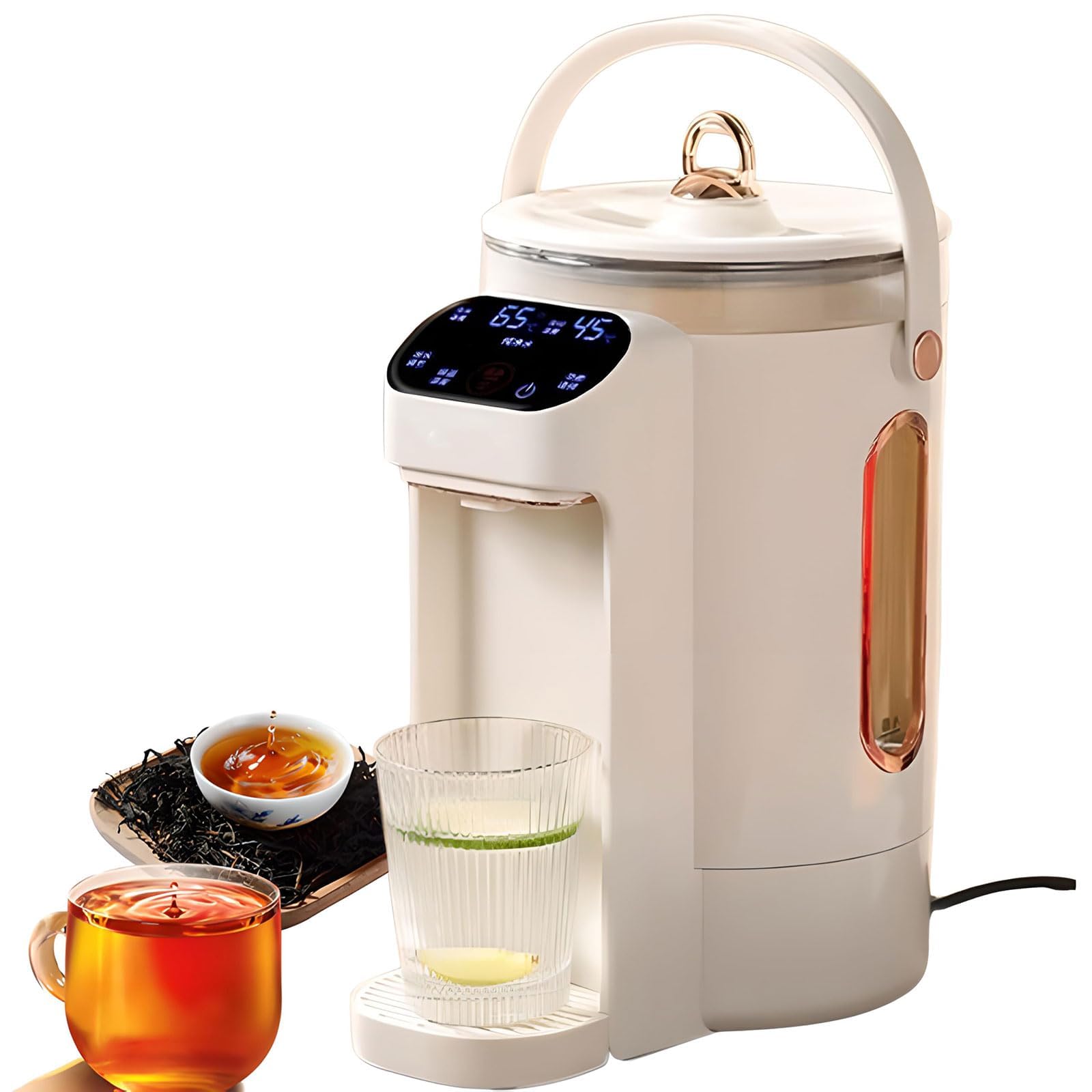 Erogatore istantaneo di acqua calda da 3 l, con 6 temperature e 7 volumi, touch screen LED, riscaldamento rapido in 3 secondi, per casa, ufficio e scuola