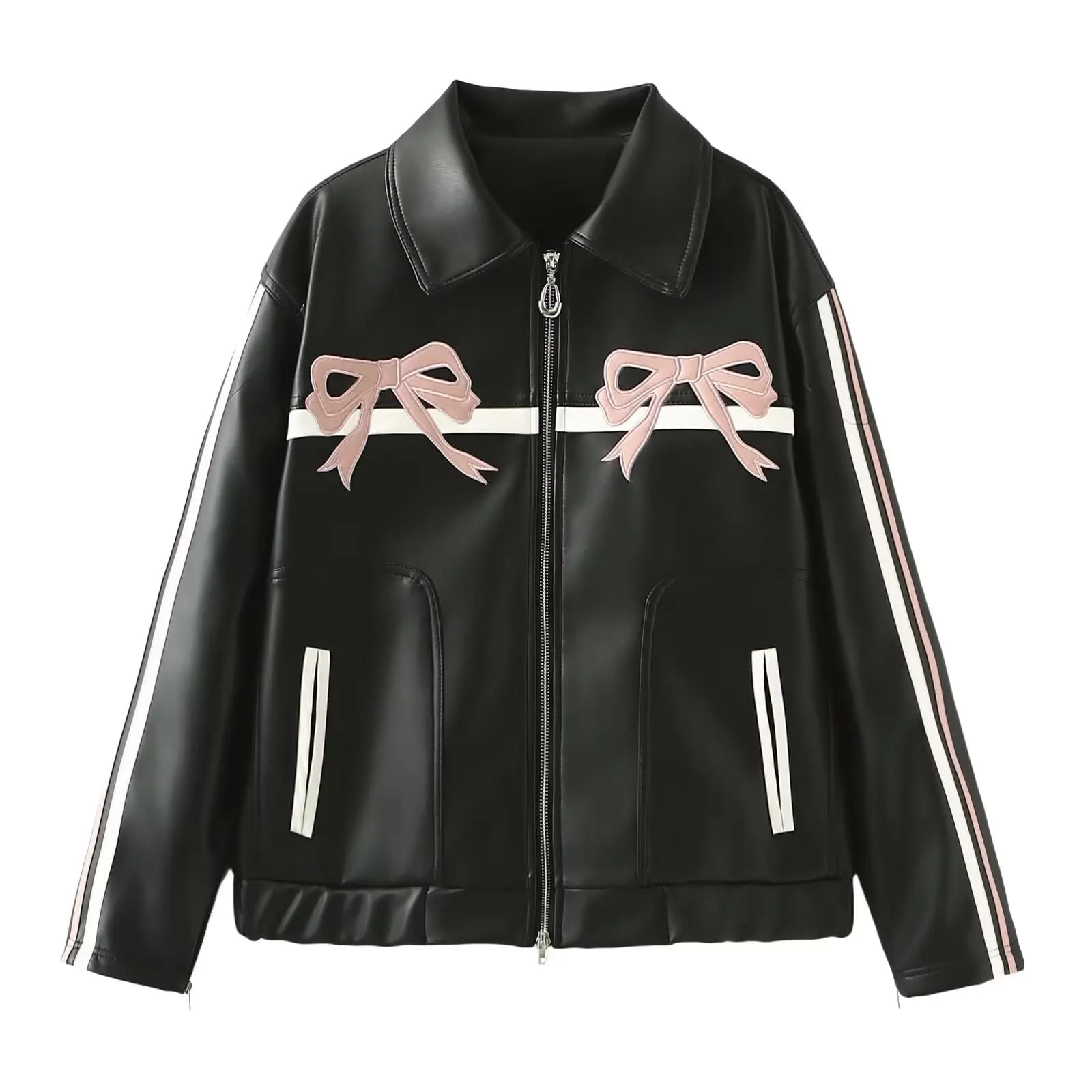 90s vintage short leather jacket （ M ） 90's Oversized Leather Jacket, Vintage Leather Jacket