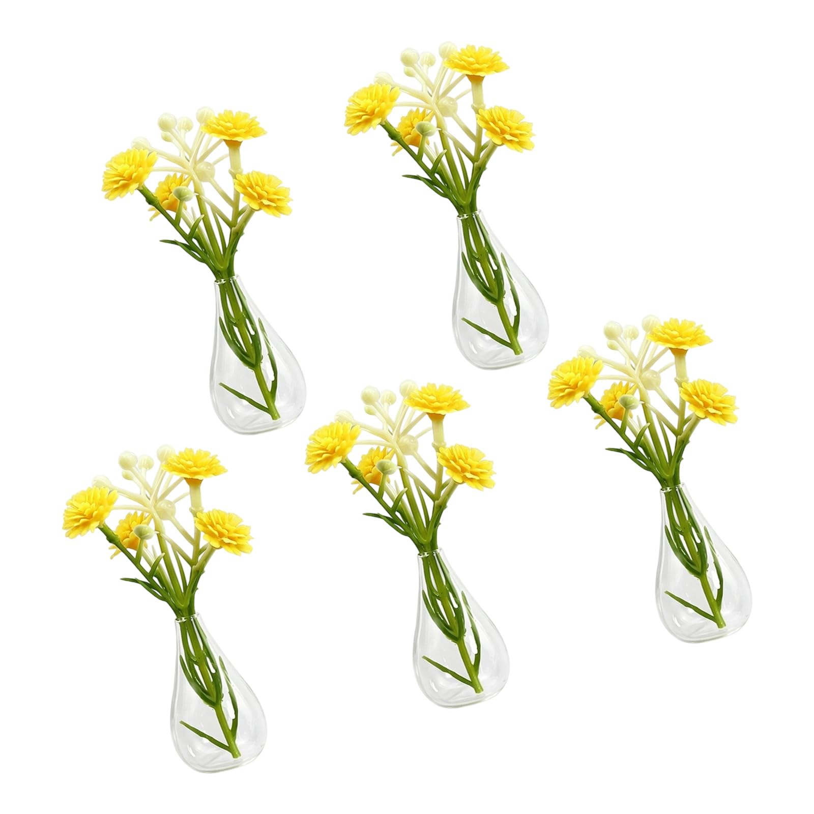 Elnwnnkc Minis Vase, Miniature Plant Vase Magnet Decoration for Refrigerator Kitchen Locker Offices Refrigerator Magnets Fridge Magnets with Flowers